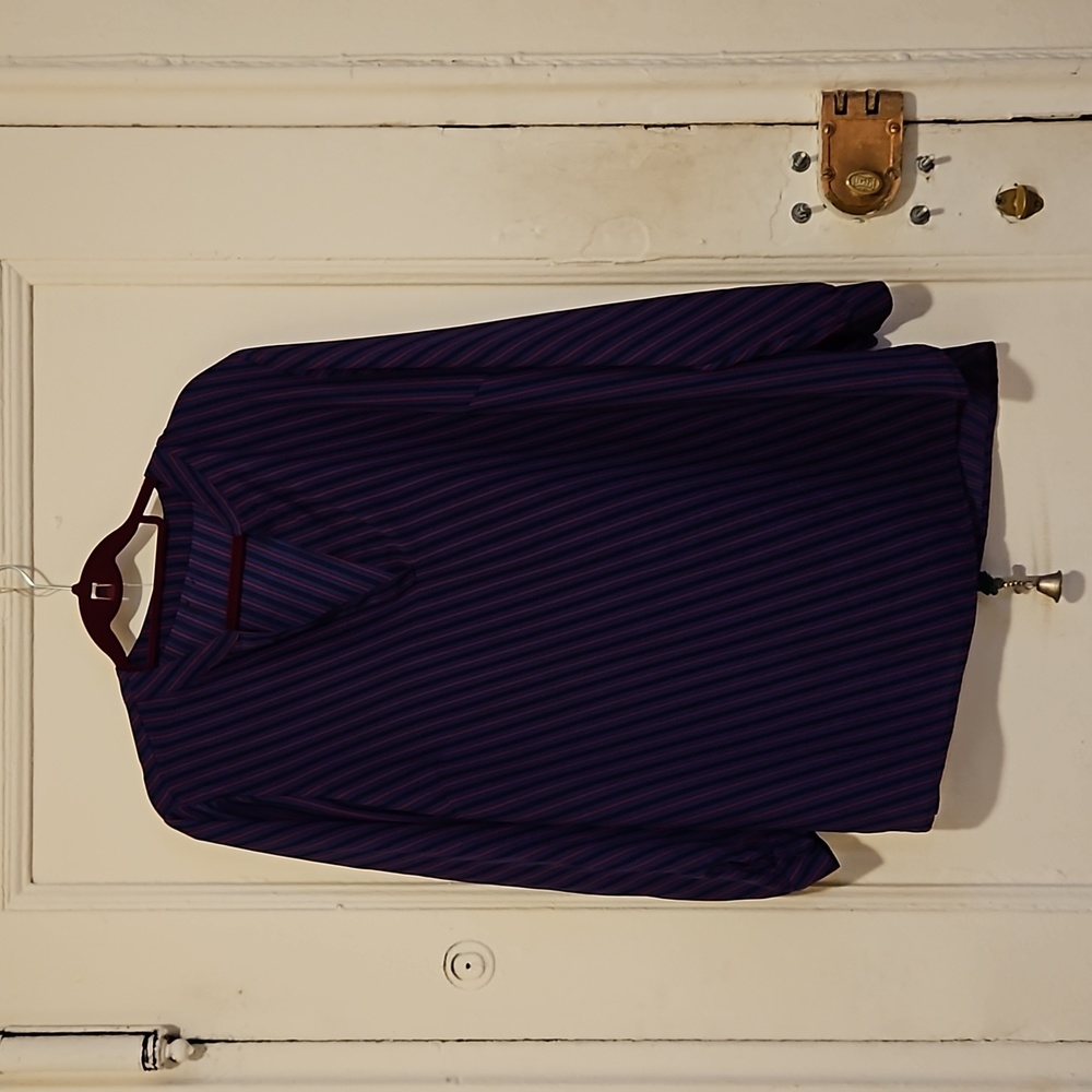 Red, blue and black stripped shirt black stripped shirt